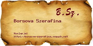 Borsova Szerafina névjegykártya